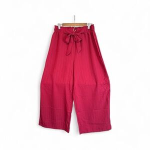 Women's Red Wide-Leg Pants Size large